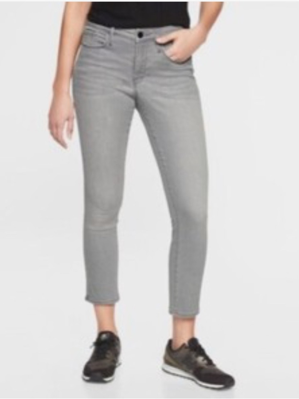 Athleta Sculptek Gray Cropped Slim Jeans